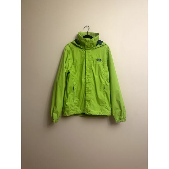 The North Face Jackets & Blazers - The North Face Lime Green Waterproof Hooded Jacket Pit Zips Women’s Small